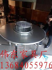 厂家直销西昌火盆烧烤桌大竹签烧烤桌无烟烧烤桌