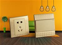 新款花纹面板工艺墙壁开关