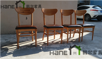 上海韩尔厂供应昆山西餐厅实木椅子  咖啡厅实木餐椅定制