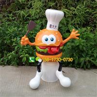 玻璃钢卡通汉堡造型雕塑商场小吃店迎宾雕塑定制