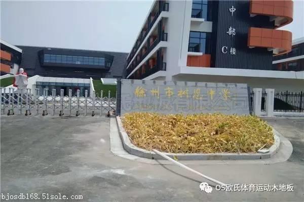单龙骨运动木地板徐州树恩中学篮球馆及健身房成功案例
